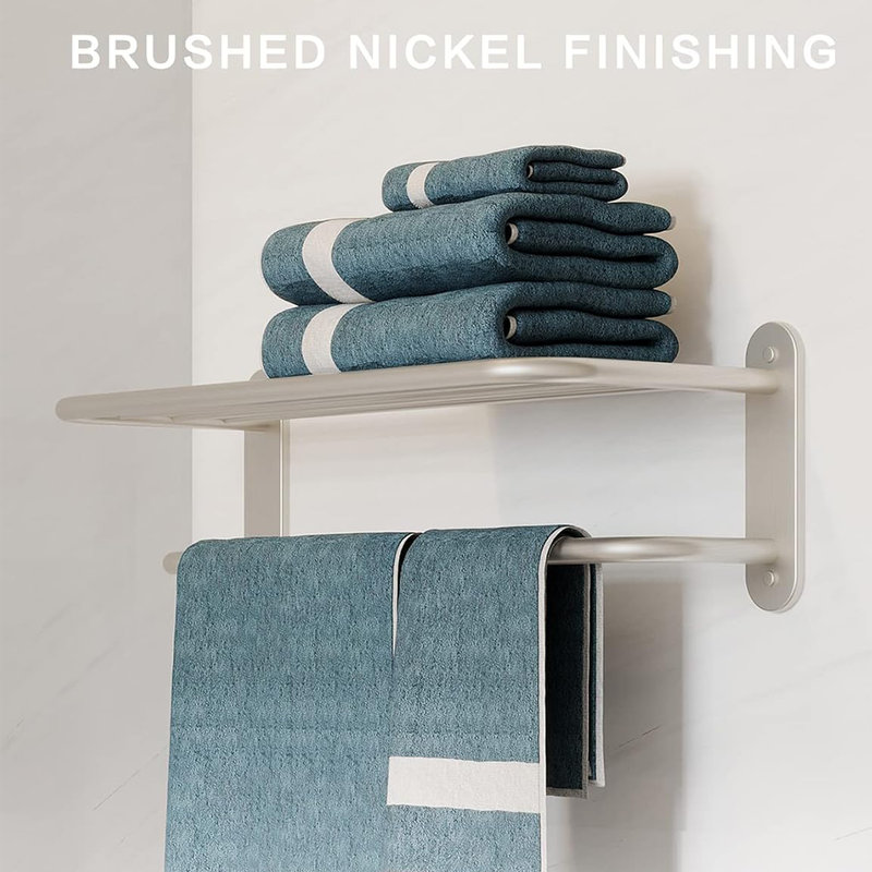 JASODI 18 Inch Bathroom Towel Rack Brushed Nickel Stainless Steel and ...